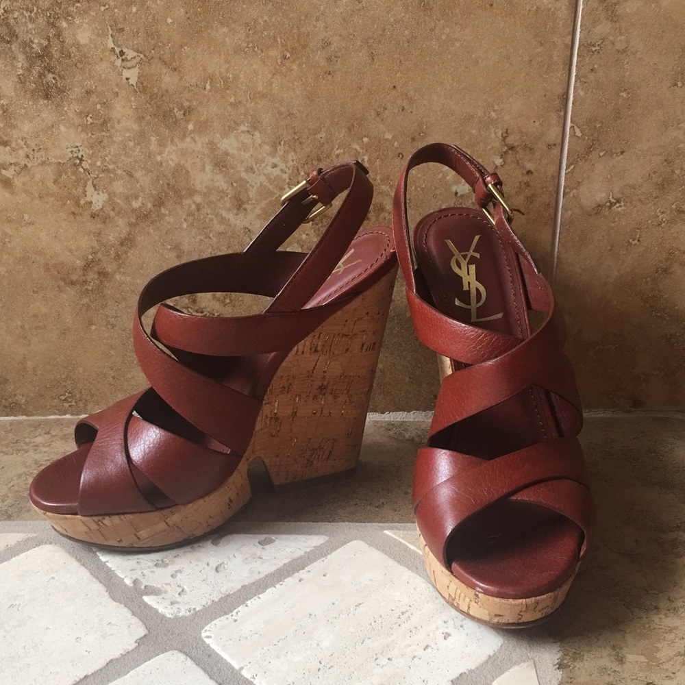 Brown Cognac Cork Wedges
